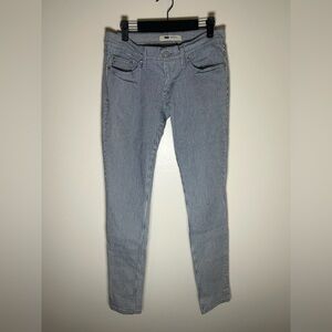 Levi’s 524 Skinny Jeans Blue White Stripe Low Rise Zip Fly Y2K 27x32